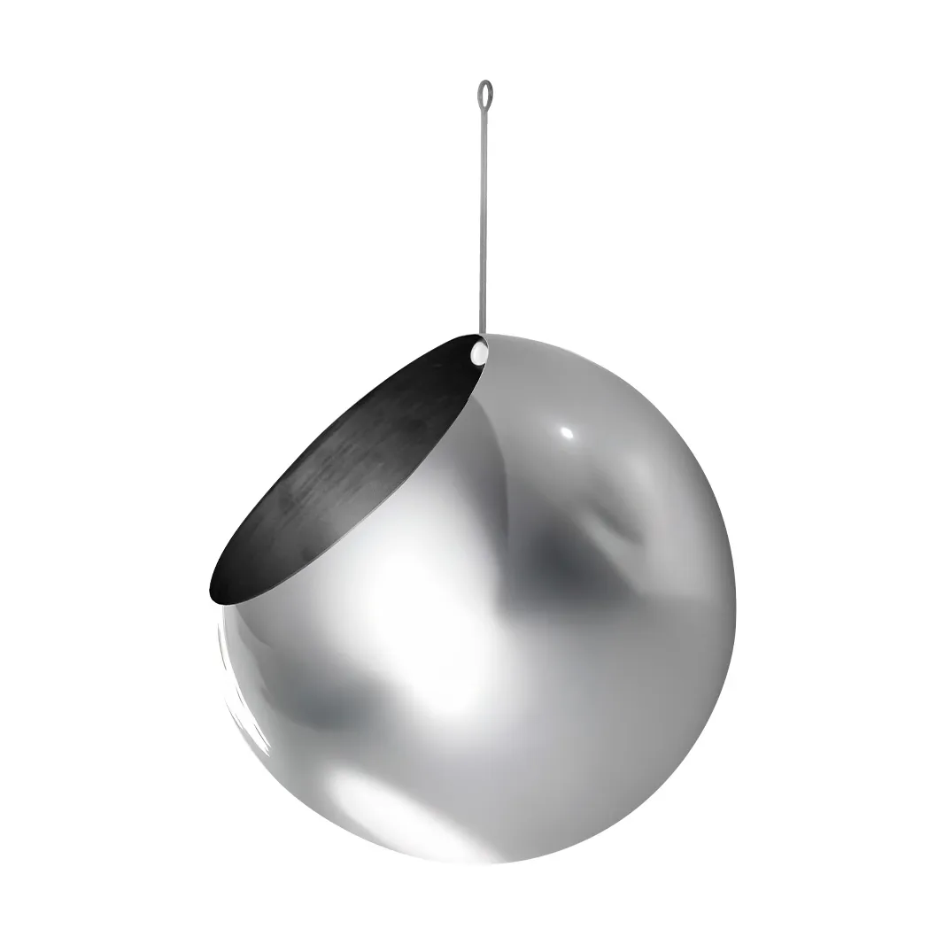 GLOBE hængende krukke Ø17 cm h28 cm, Silver AYTM