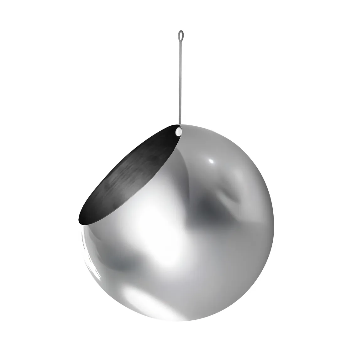 GLOBE hængende krukke Ø21 cm h32 cm, Silver AYTM