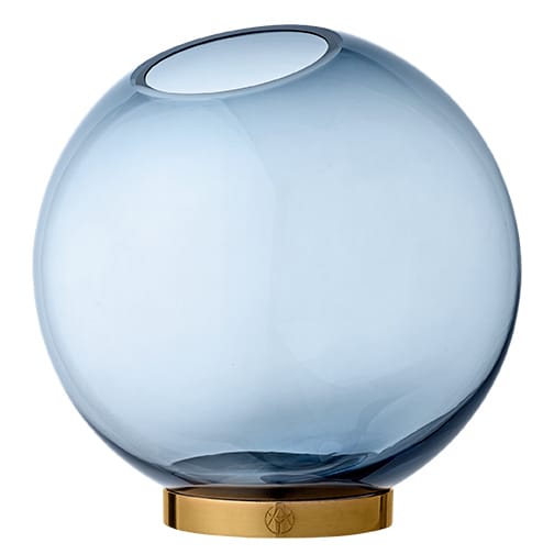 Globe vase large - mørkeblå-messing - AYTM