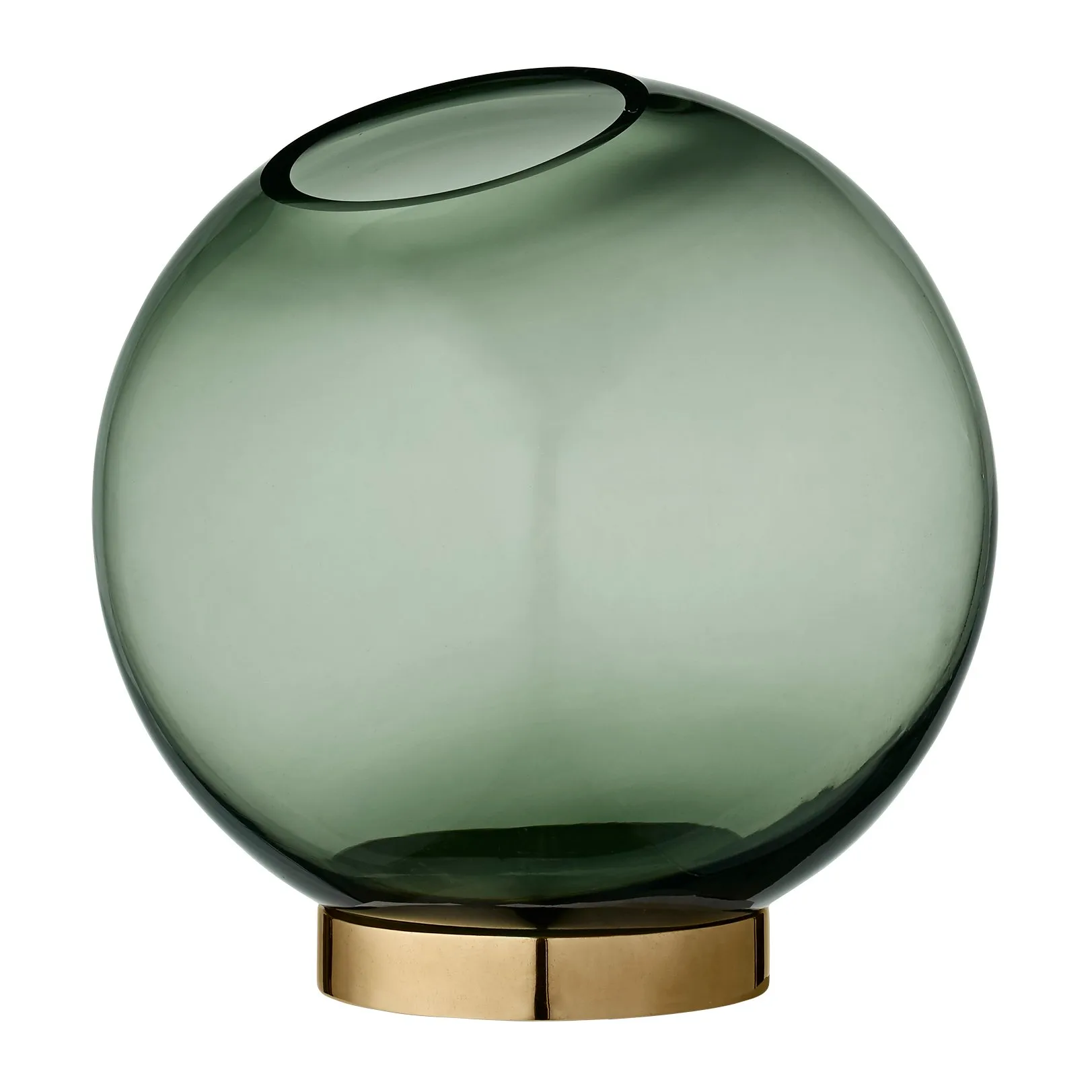 Globe vase medium, grøn-messing AYTM