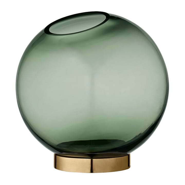 Globe vase medium, grøn-messing AYTM
