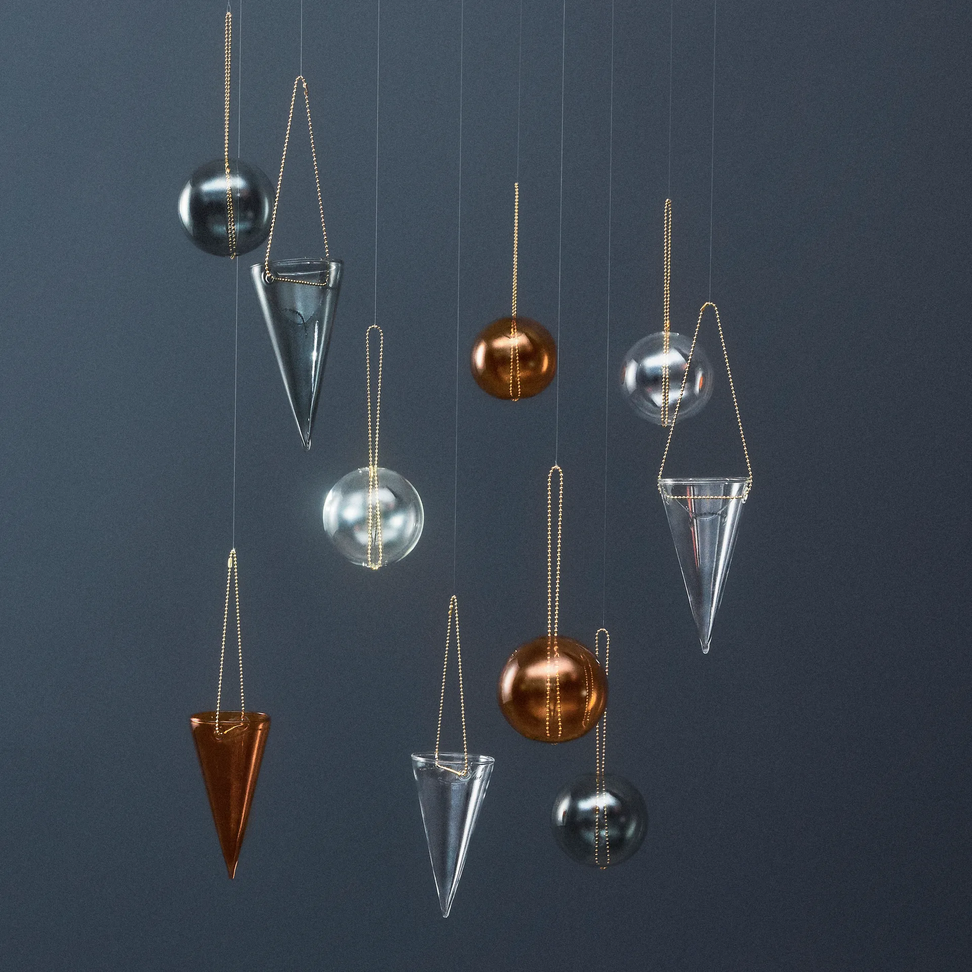 Monili juletræskræmmerhus, røgfarvet AYTM