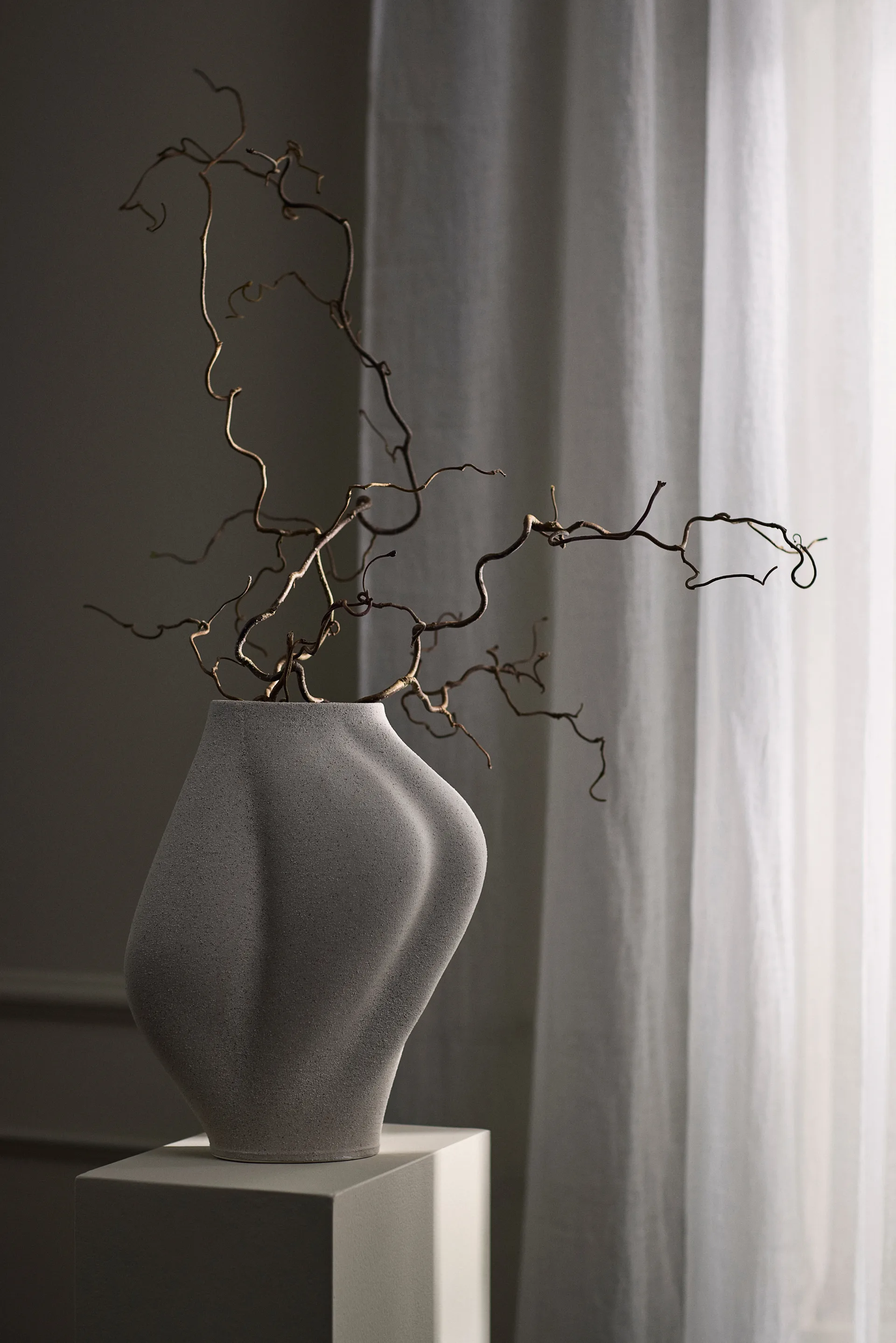 Saltare vase, Taupe, Ø17×35 cm AYTM