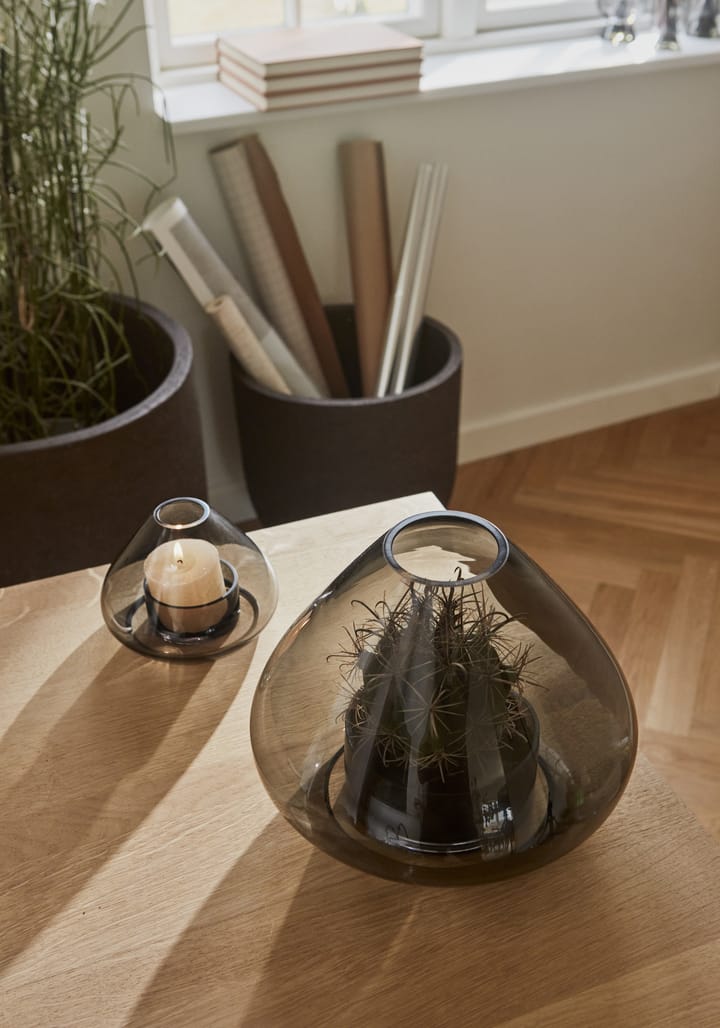 Uno lanterne/vase 12 cm - Sort - AYTM