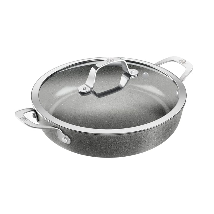 Salina Ceramic Granit serveringspande med glaslåg - 28 cm - Ballarini