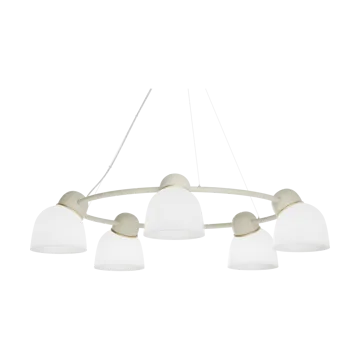 Bird lysekrone Ø95,3 cm - Sand-messing-opalglas - Belid