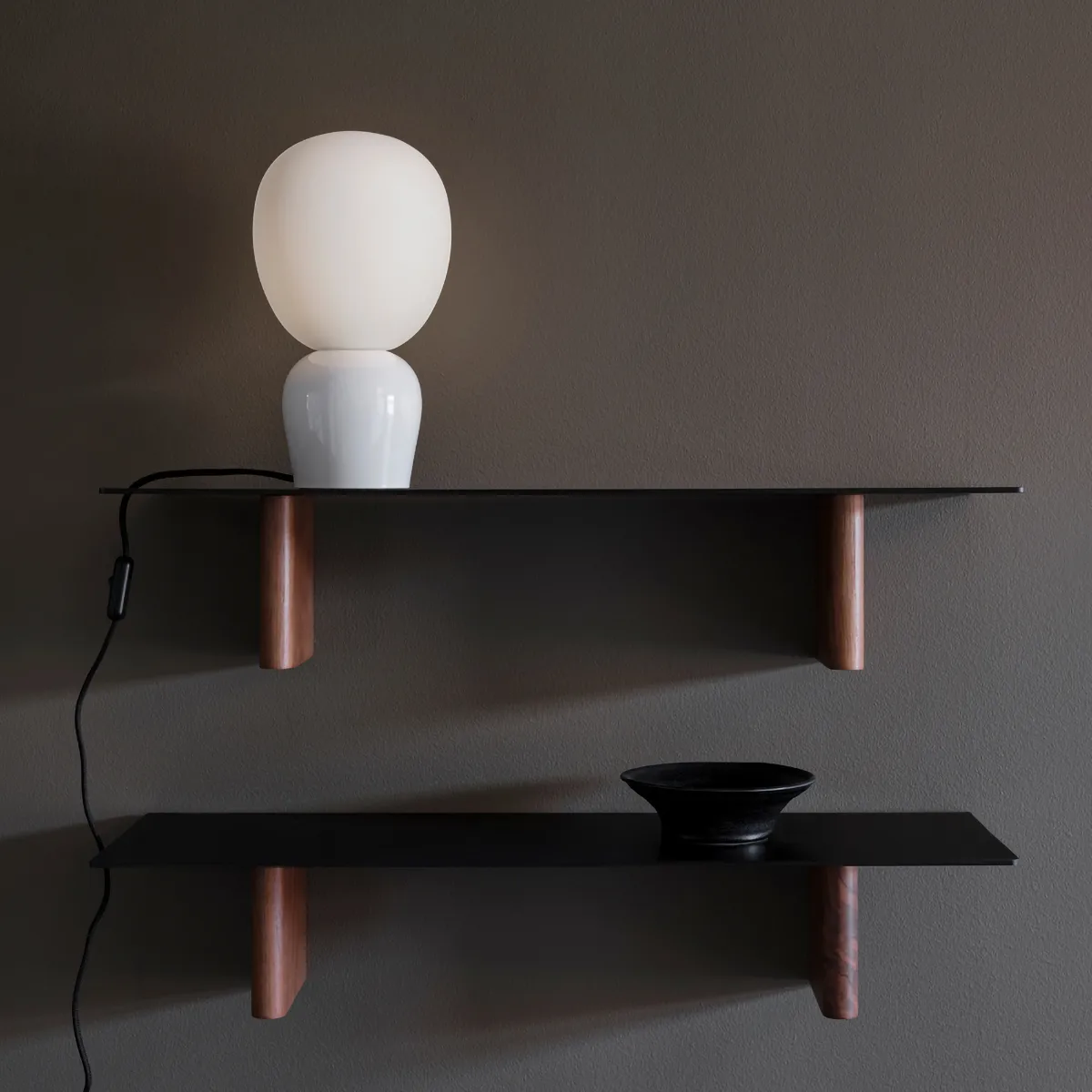 Buddy bordlampe opalglas, Blank hvid Belid