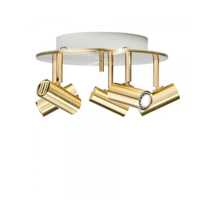 Cato 5-spotlight rund Ø29 cm, Messing Belid