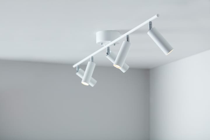 Cato Slim spotlightskinne 5:a, Mat hvid/LED Belid