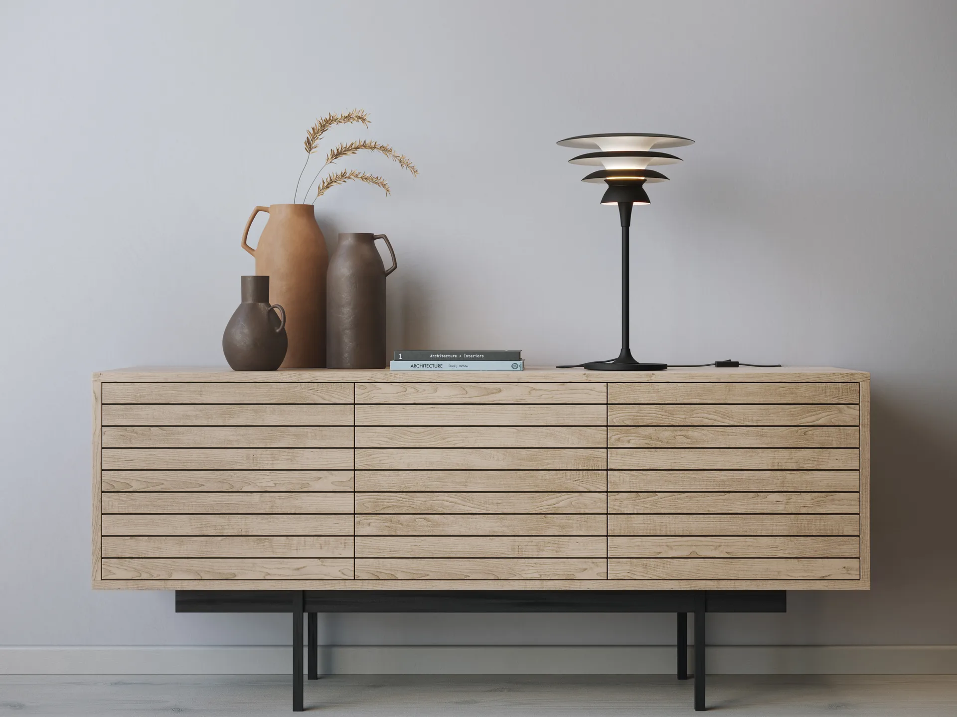 DaVinci bordlampe Ø30 cm, Mat sort Belid