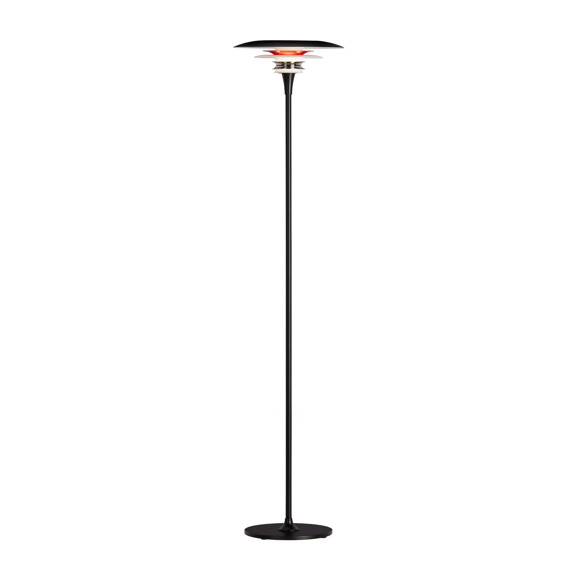 Diablo gulvlampe Ø30 cm, Matsort/Blankrød Belid