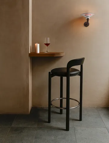 Diablo væglampe Ø20 cm - Mattsort-blankrød - Belid