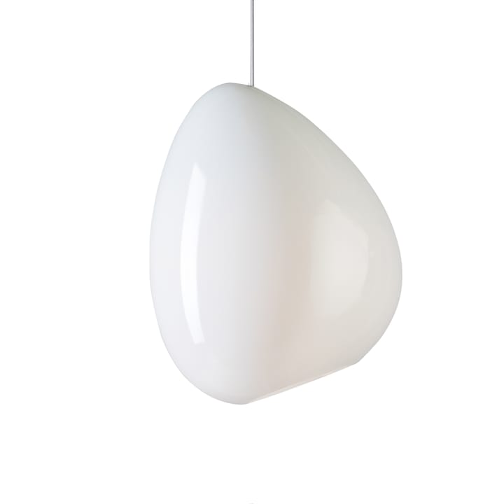 Ocean loftslampe opalglas - Hvid tekstilledning - Belid