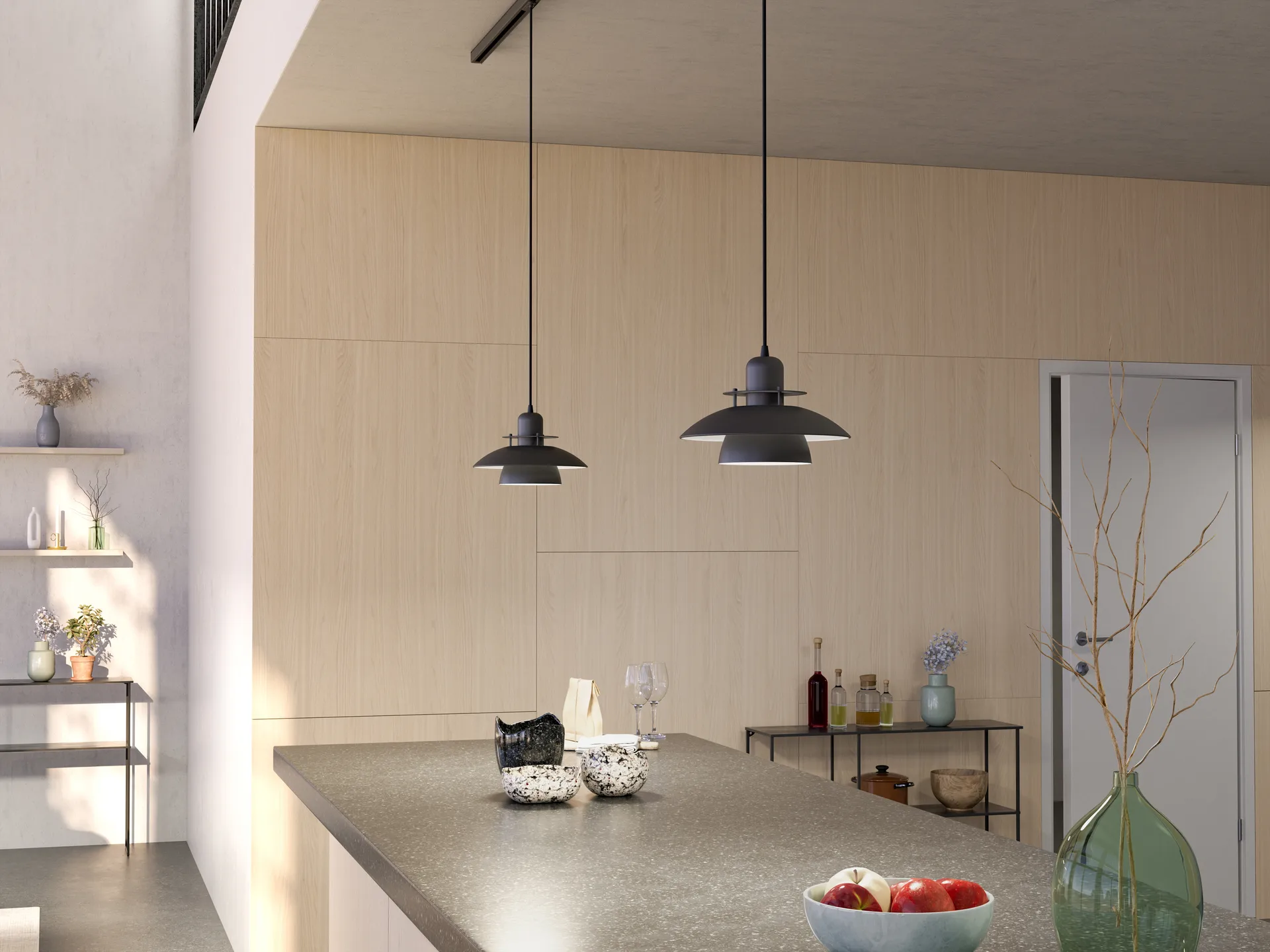 Primus IV pendel Ø28 cm, Mat sort Belid