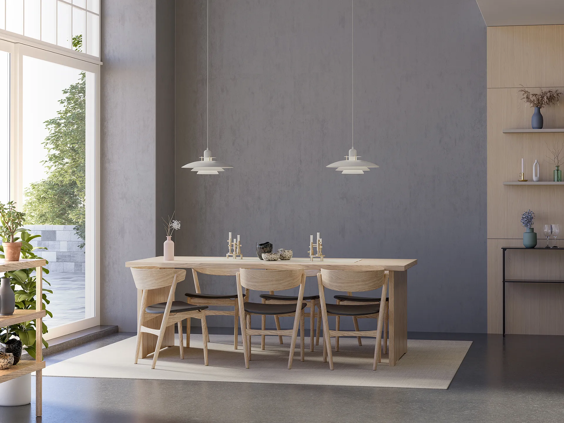 Primus pendel Ø43 cm, Mat hvid-messing Belid