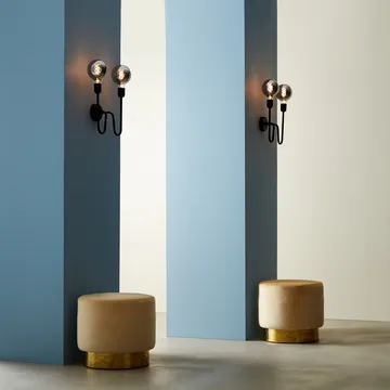 Regal Duo væglampe fast installation - Sort - Belid