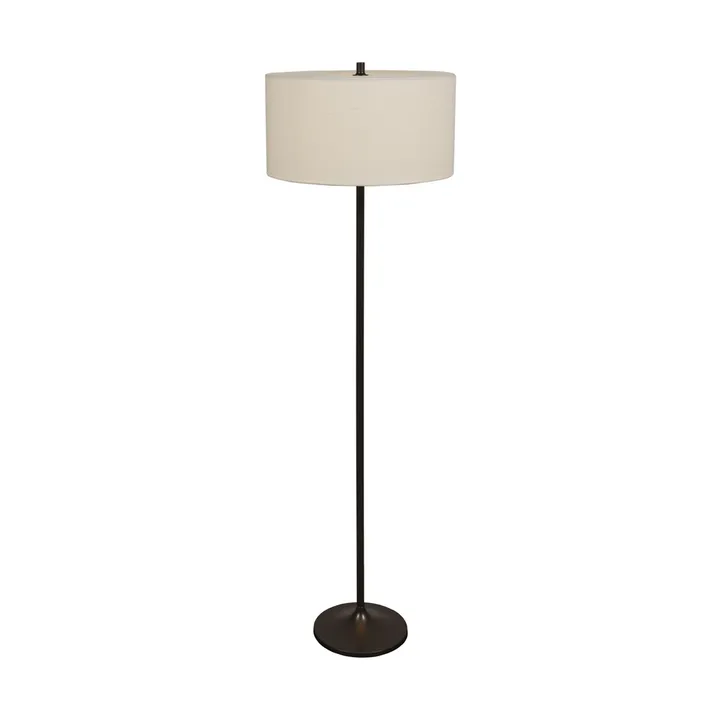 Soft gulvlampe - Linned hvid-metallic bronze, Ø44x149,5 cm - Belid
