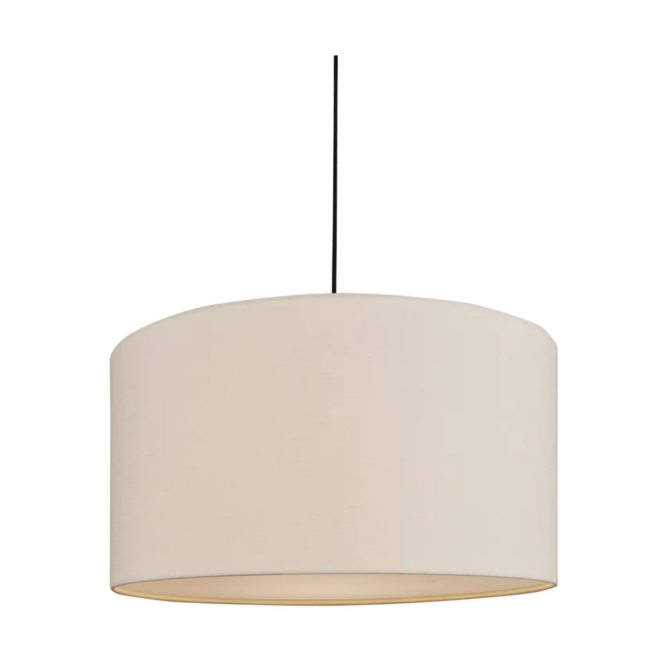 Soft pendel Ø40 cm, Linned hvid-metallic bronze, Ø60 cm Belid