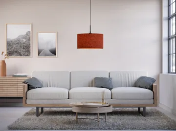 Soft pendel Ø40 cm - Rustrød uld - Belid