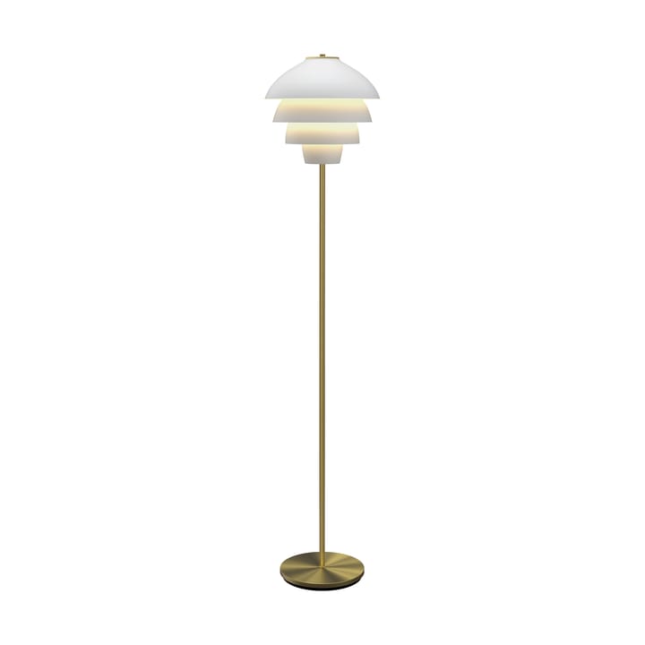 Valencia gulvlampe 150 cm, Mat hvid-messing Belid