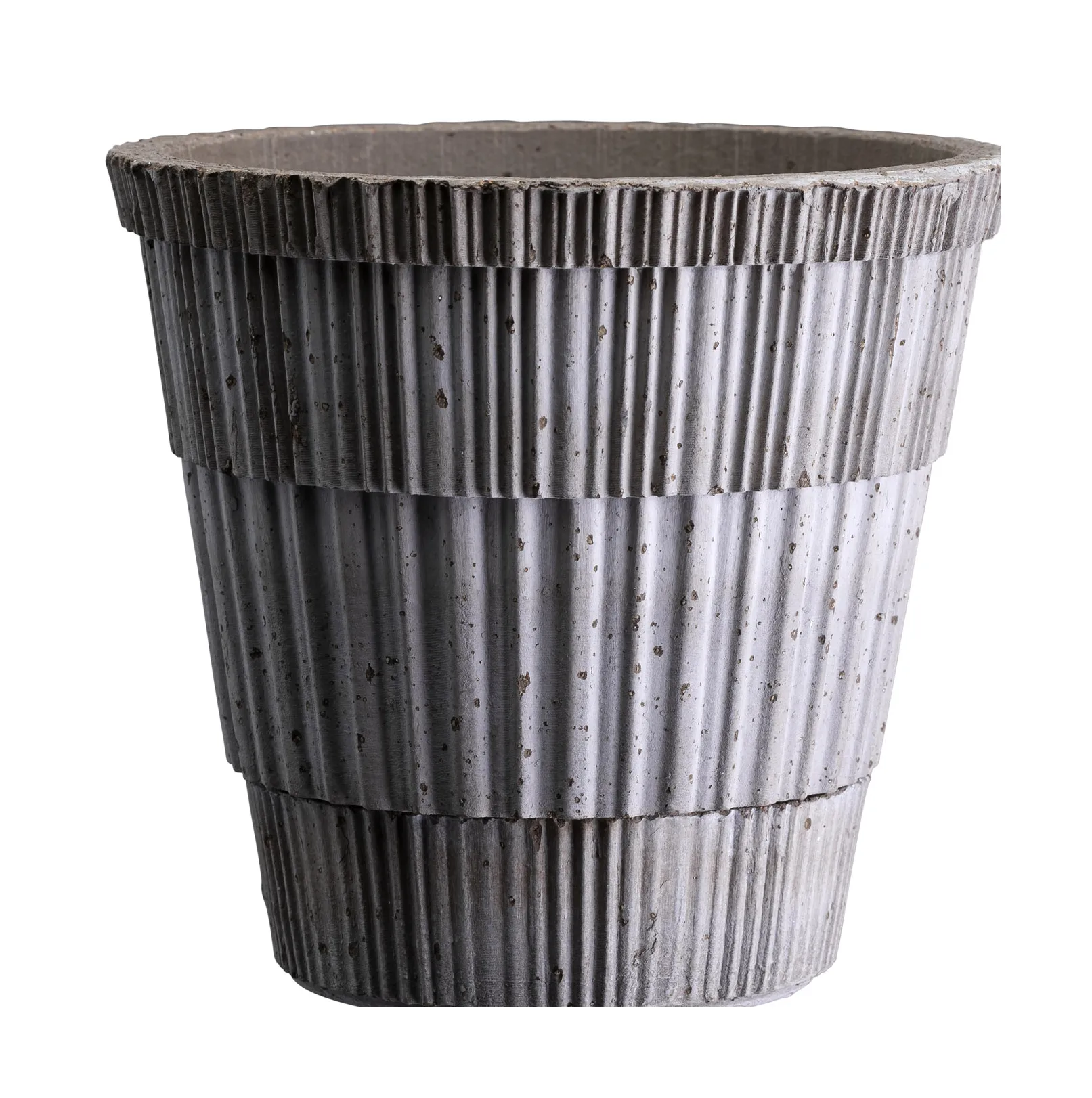 Atlas raw krukke med fad, Grey, Ø14 cm Bergs Potter