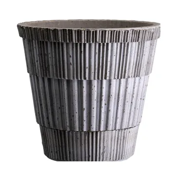 Atlas raw krukke med fad - Grey, Ø14 cm - Bergs Potter