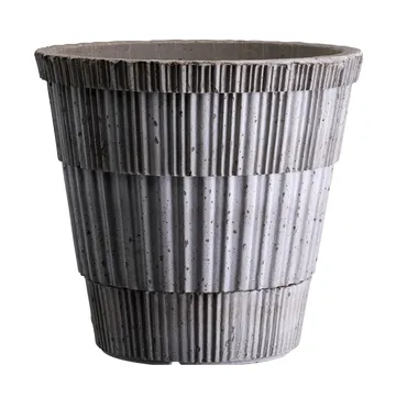 Atlas raw krukke med fad - Grey, Ø16 cm - Bergs Potter