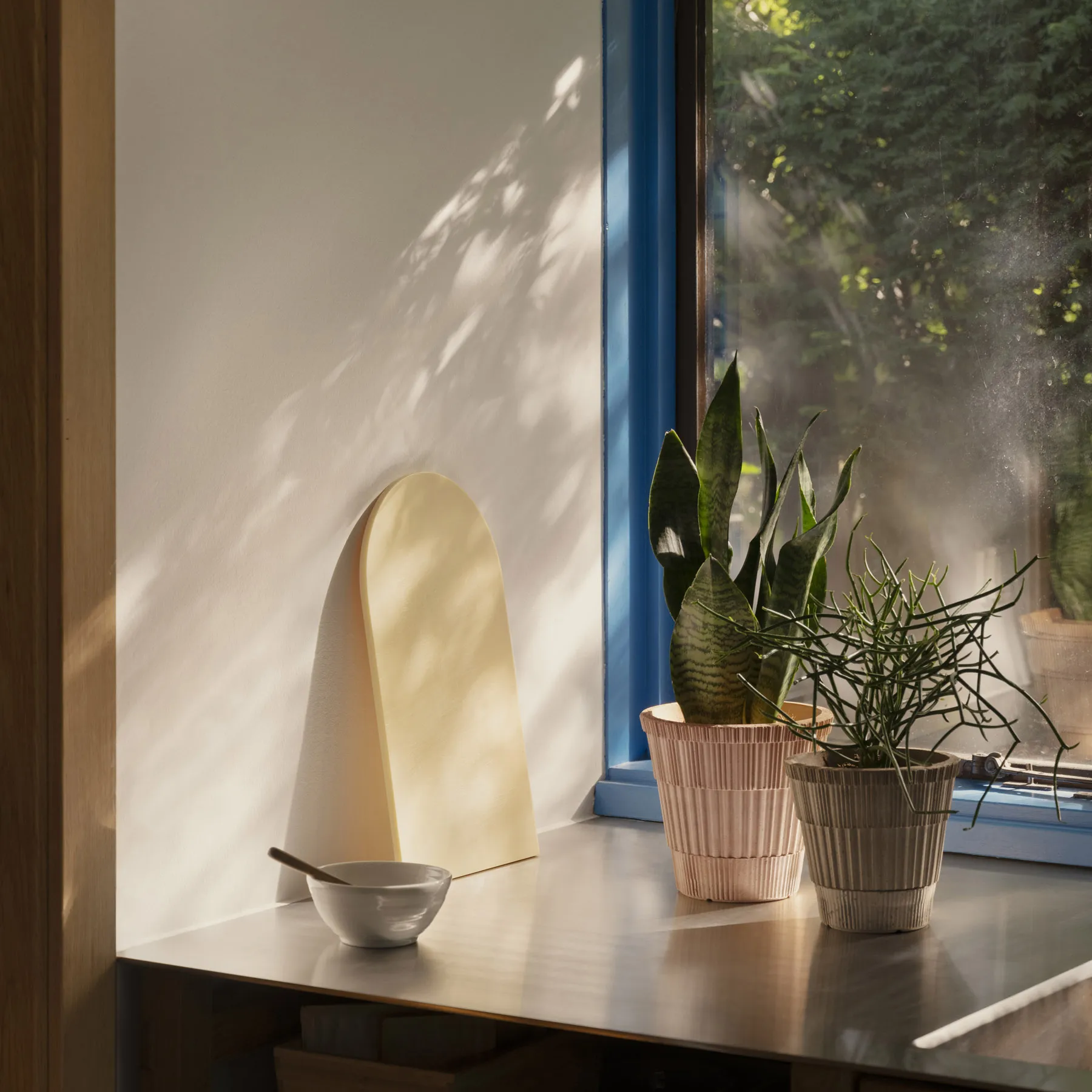 Atlas raw krukke med fad, Rosa, Ø18 cm Bergs Potter