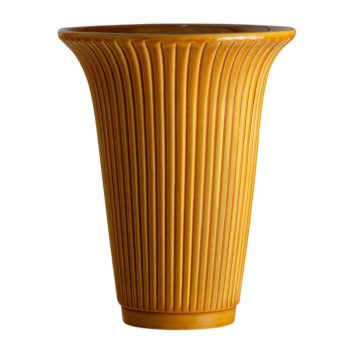 Daisy vase glaseret Ø12 cm - Gul - Bergs Potter