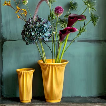 Daisy vase glaseret Ø20 cm - Gul - Bergs Potter