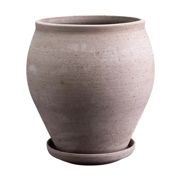 Delphi krukke med underskål 2 dele - Grey, Ø20 cm - Bergs Potter