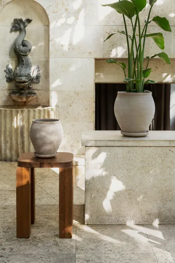 Delphi krukke med underskål 2 dele - Grey, Ø20 cm - Bergs Potter