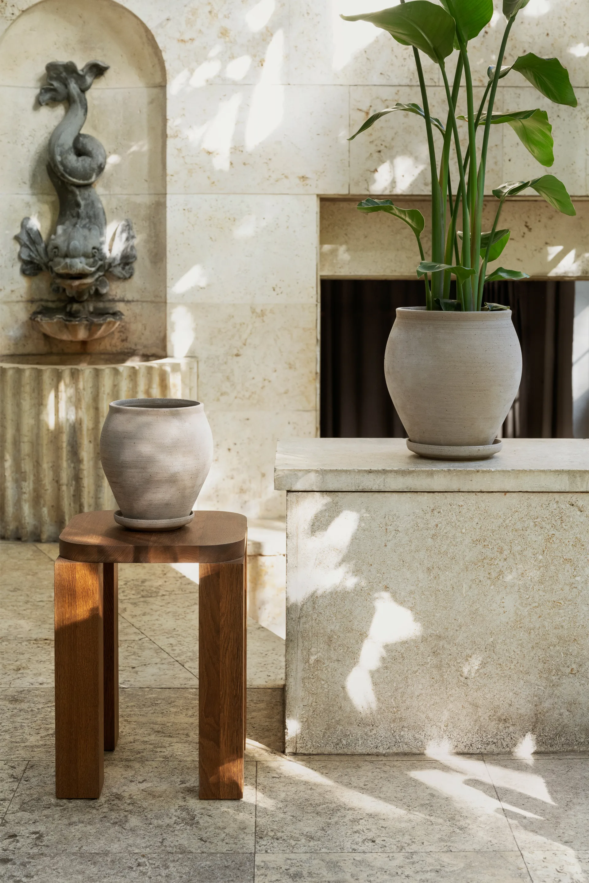 Delphi krukke med underskål 2 dele, Grey, Ø26 cm Bergs Potter