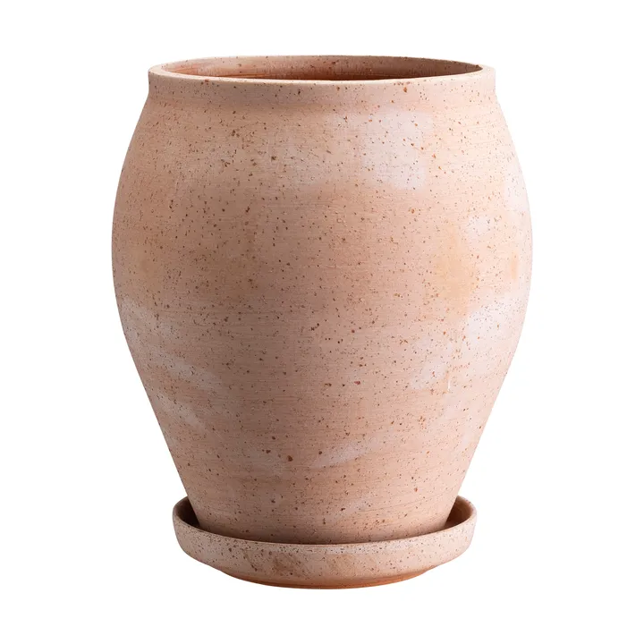 Delphi krukke med underskål 2 dele - Lyserød, Ø22 cm, tall - Bergs Potter
