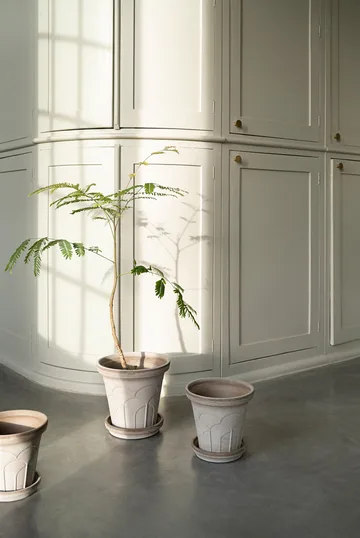 Fleur krukke med underskål 2 dele - Grey, Ø18 cm - Bergs Potter