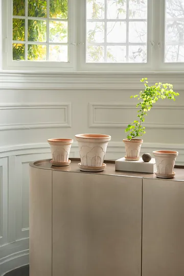 Fleur krukke med underskål 2 dele - Lyserød, Ø21 cm - Bergs Potter