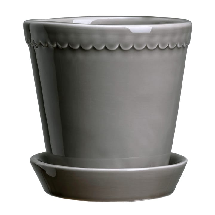 Helena krukke glaseret Ø12 cm, Pearl grey Bergs Potter
