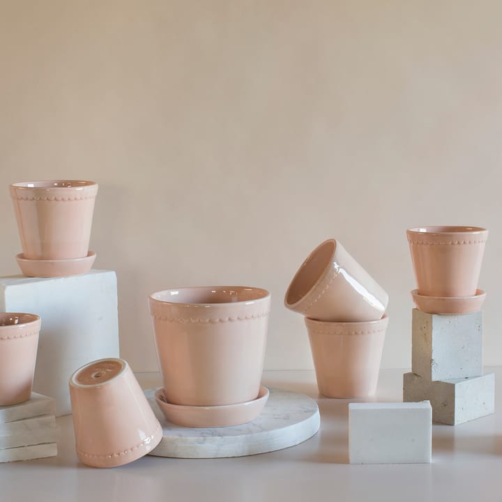 Helena krukke glaseret Ø12 cm - Quartz rose - Bergs Potter