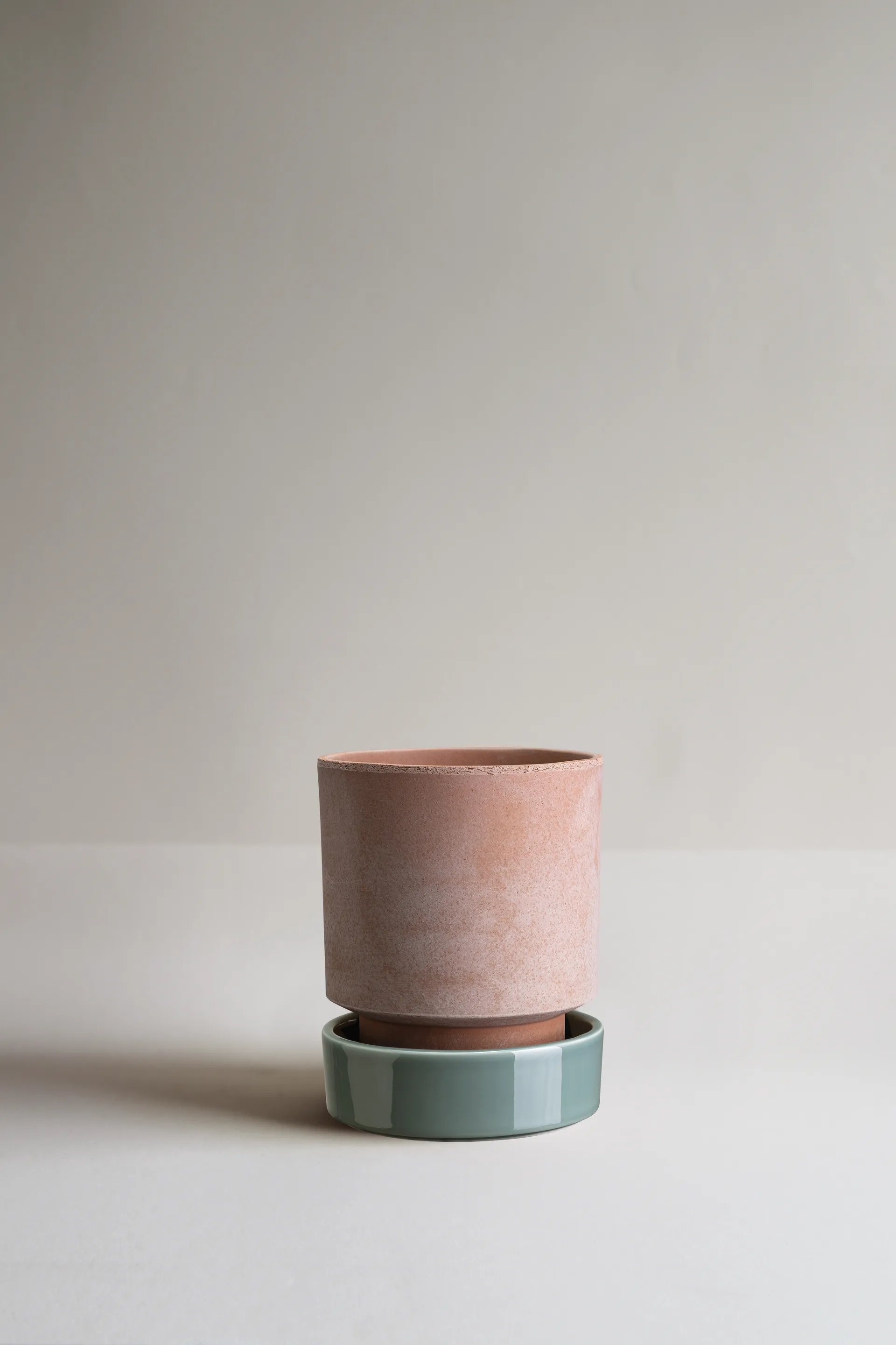 Hoff krukke, Ø14 cm, Raw Rosa-Misty Blue Bergs Potter