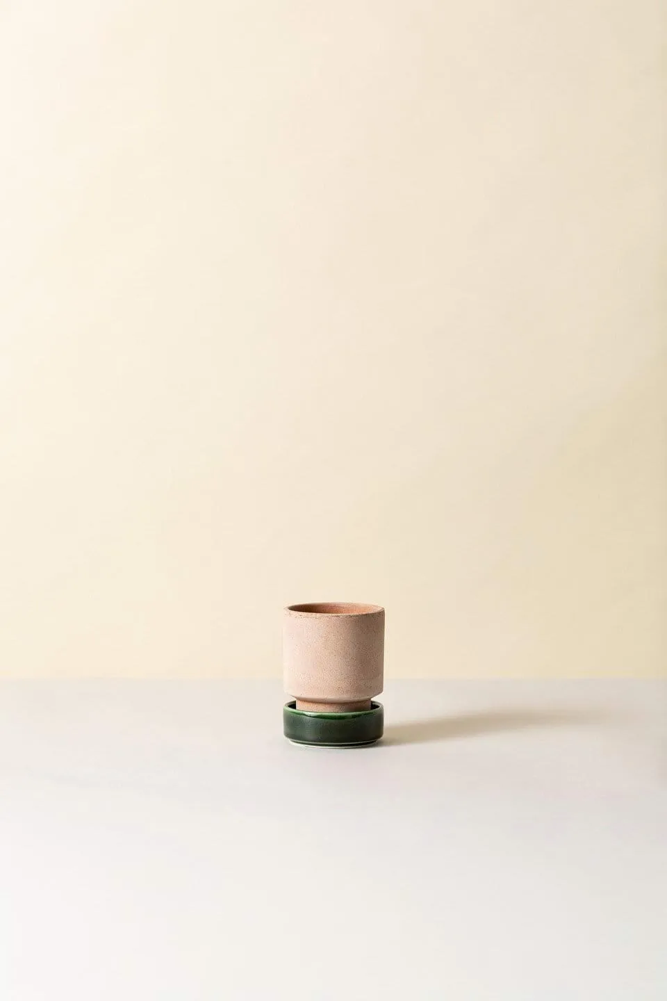 Hoff krukke 2-pak, Ø8 cm, Raw Lyserød-Emerald Green Bergs Potter
