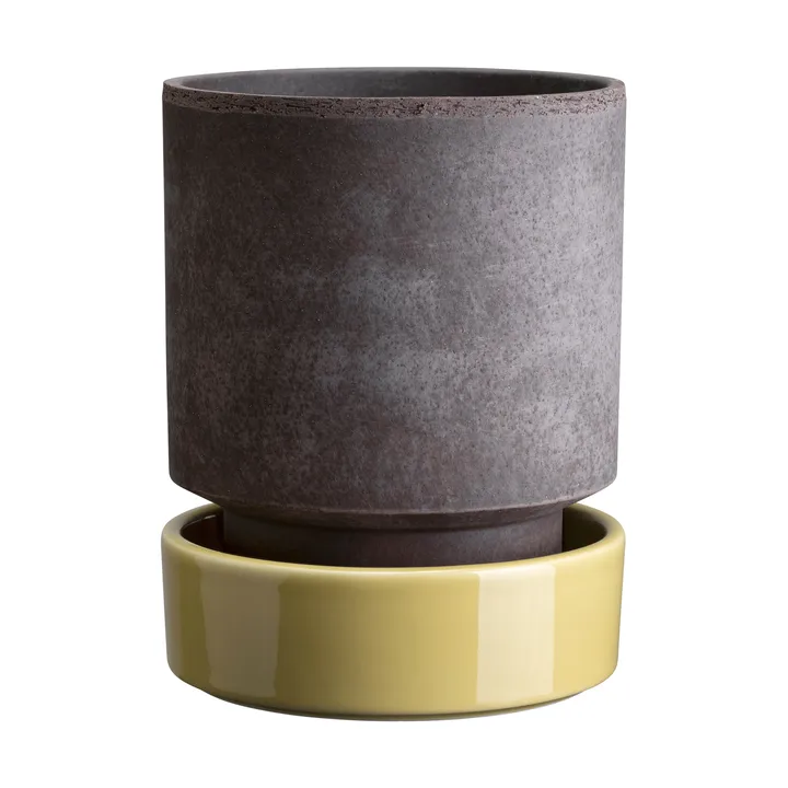 Hoff urtepotte - Ø18 cm, Raw Grey-Pale Yellow (grå-gul) - Bergs Potter