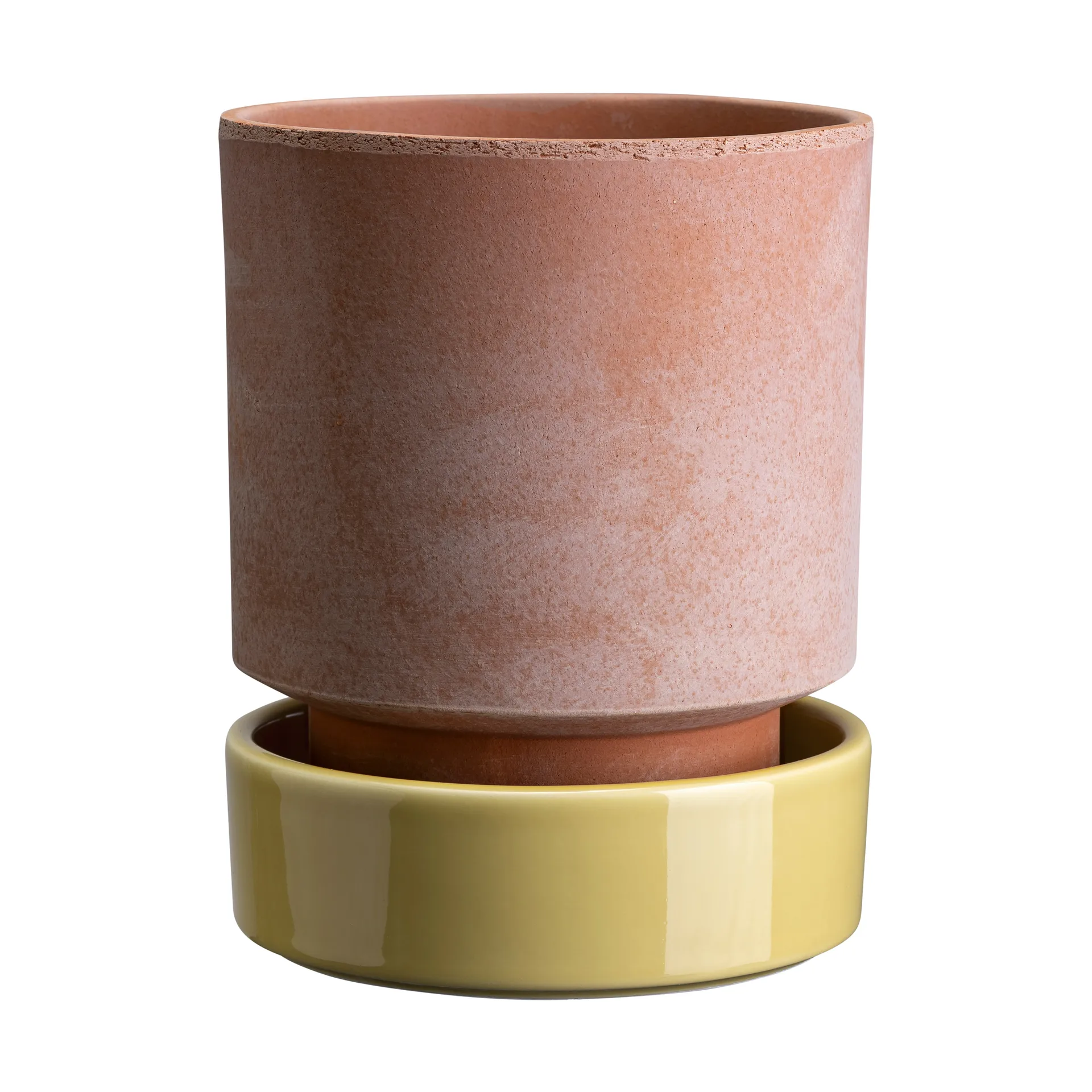 Bergs Potter Hoff urtepotte Ø18 cm, Raw Rosa-Pale Yellow (rosa-gul)