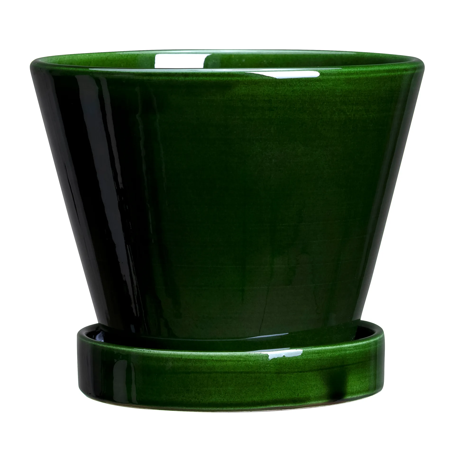 Julie krukke glaseret Ø11 cm, Green emerald Bergs Potter