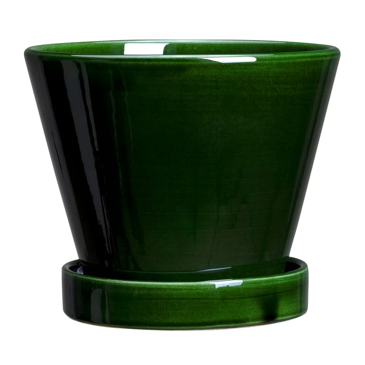 Julie krukke glaseret Ø11 cm - Green emerald - Bergs Potter