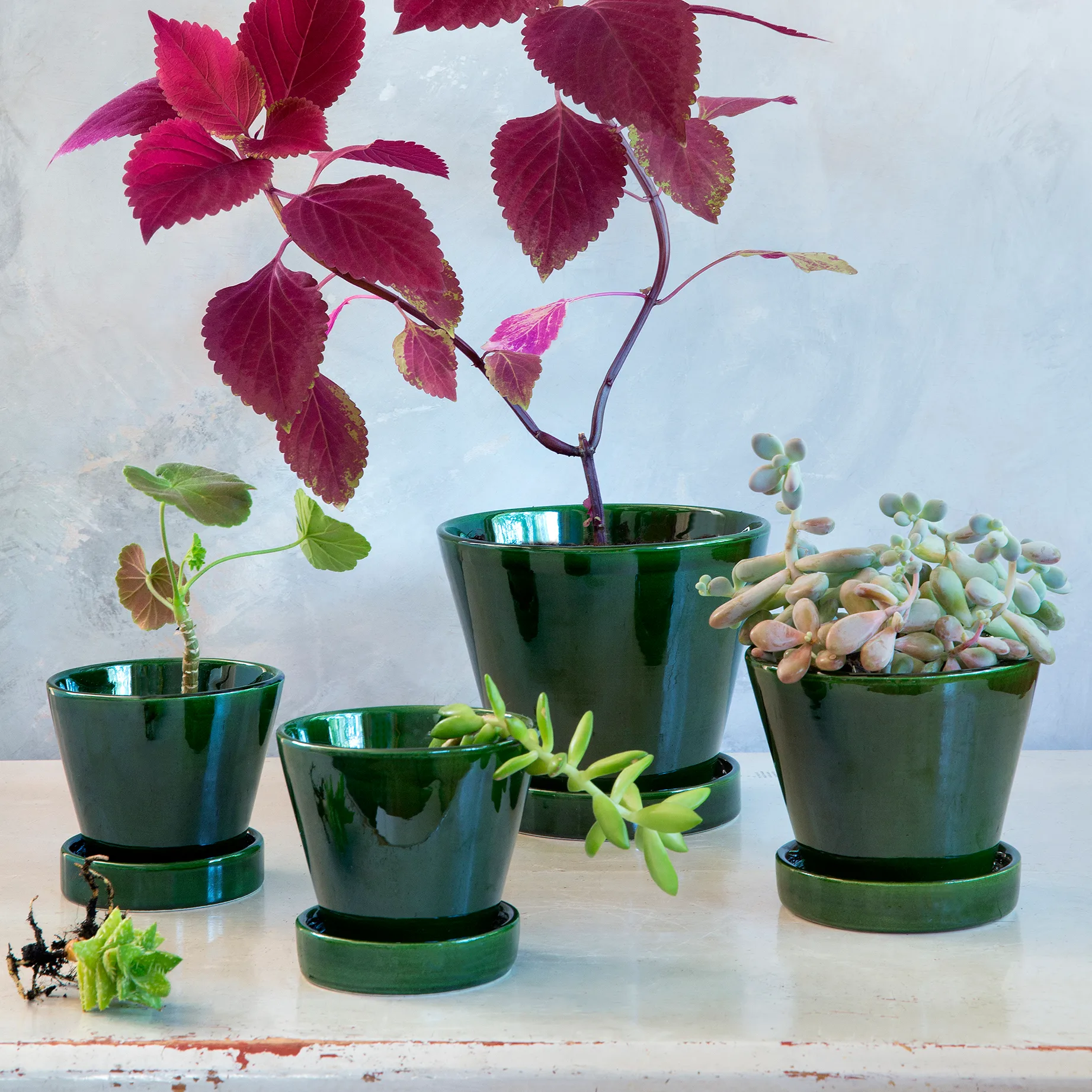 Julie krukke glaseret Ø13 cm, Green emerald Bergs Potter