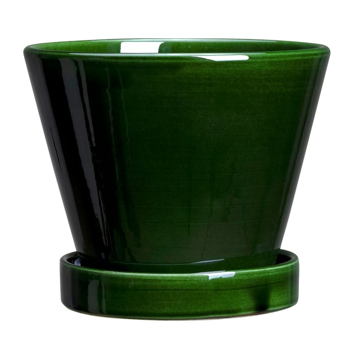 Julie krukke glaseret Ø13 cm - Green emerald - Bergs Potter