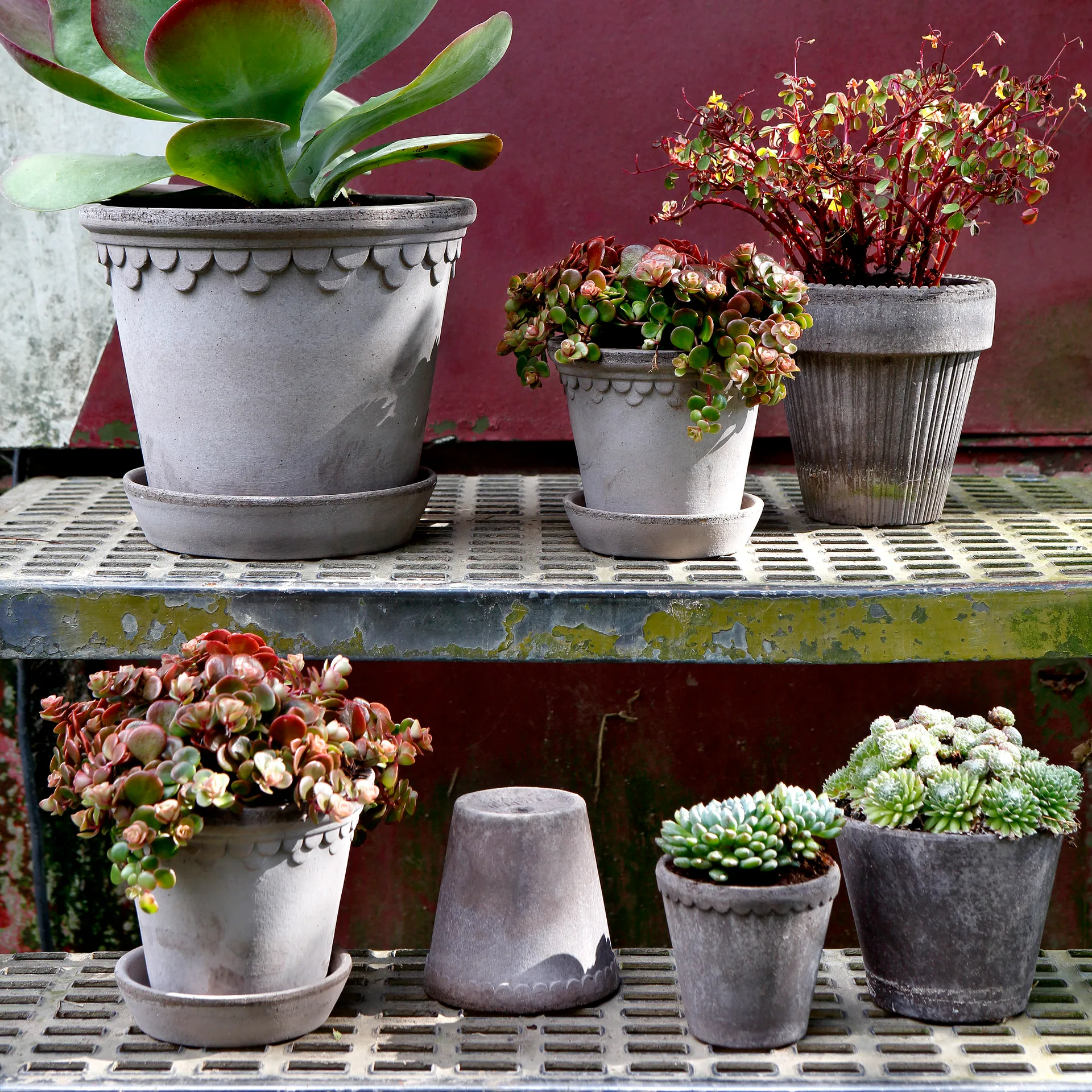 Københavner blomsterkrukke Ø10 cm, Grå Bergs Potter