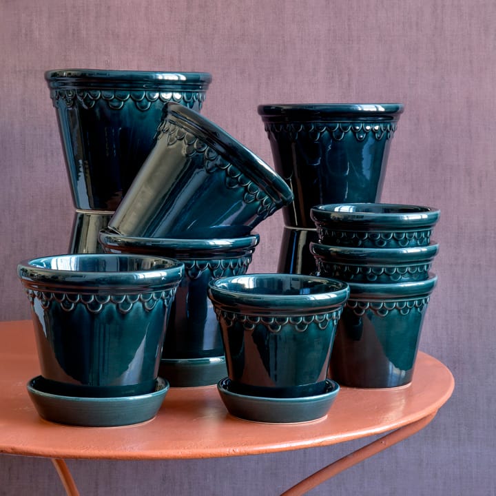 Københavner blomsterkrukke glaseret Ø16 cm, Blå Bergs Potter