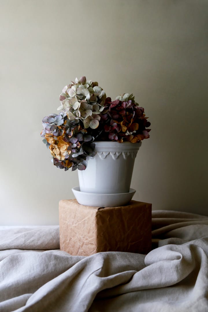 Københavner blomsterkrukke glaseret Ø16 cm - Mineral White - Bergs Potter