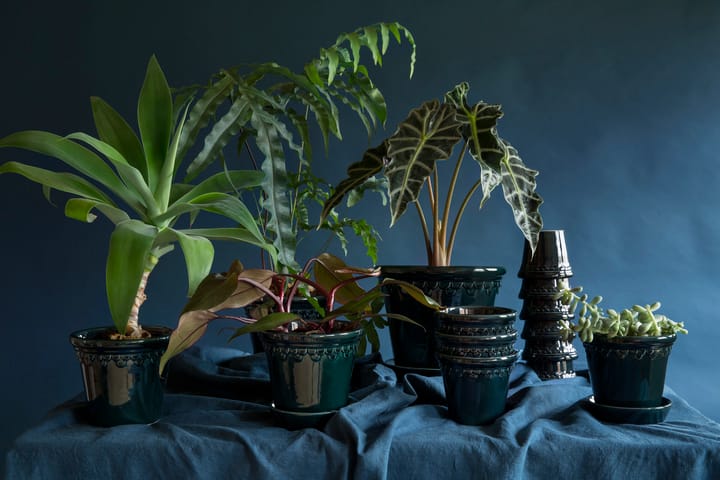 Københavner blomsterkrukke glaseret Ø18 cm, Blå Bergs Potter